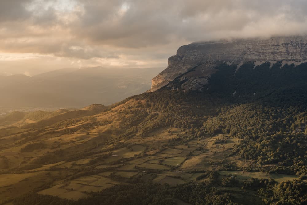 Golden Valley Cliff by Javier Pardina — canvas wall art