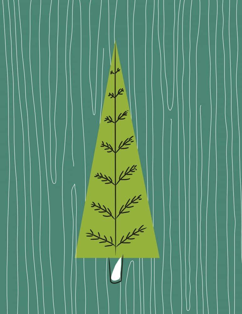 Modern Pine Tree by Nicholas — canvas wall art