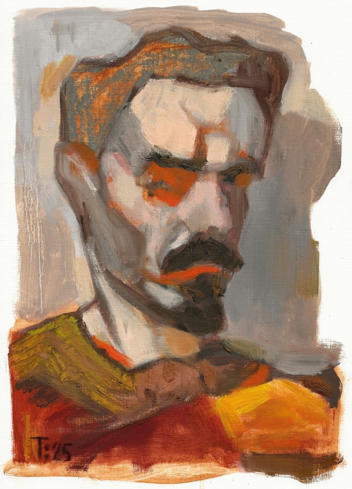 Intense Male Portrait by Tore Bahnson — canvas wall art