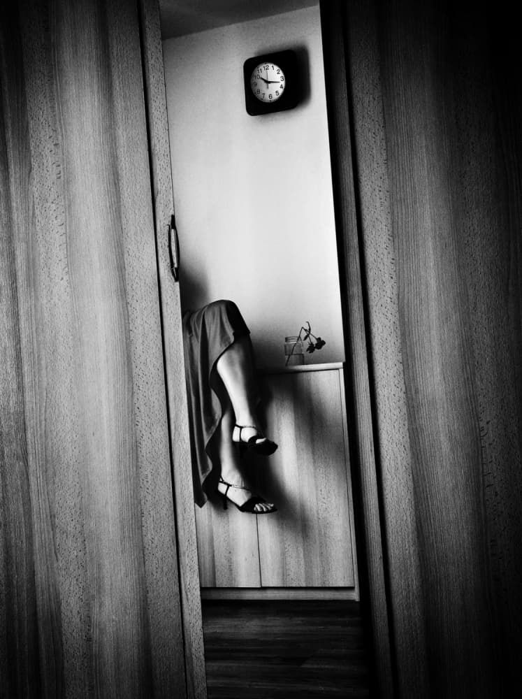 Woman's Legs Doorway by Samanta Krivec — canvas wall art