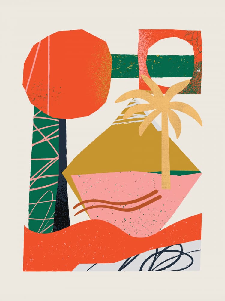 Vibrant Tropical Shapes by Little Dean — canvas wall art