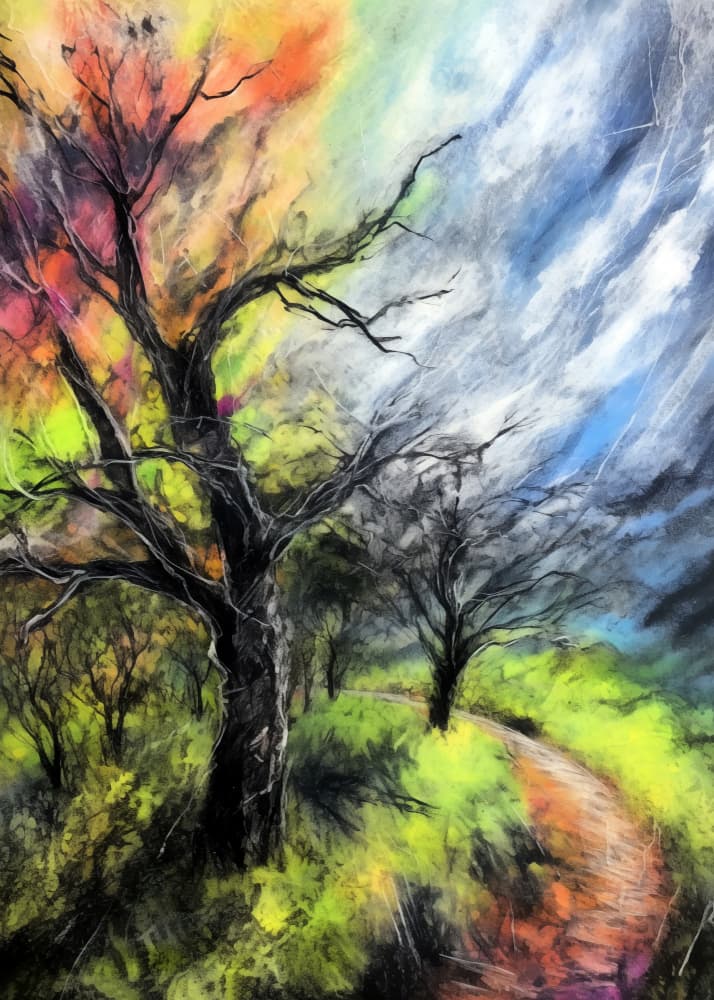 Path Through Seasons by Justyna Jaszke — canvas wall art