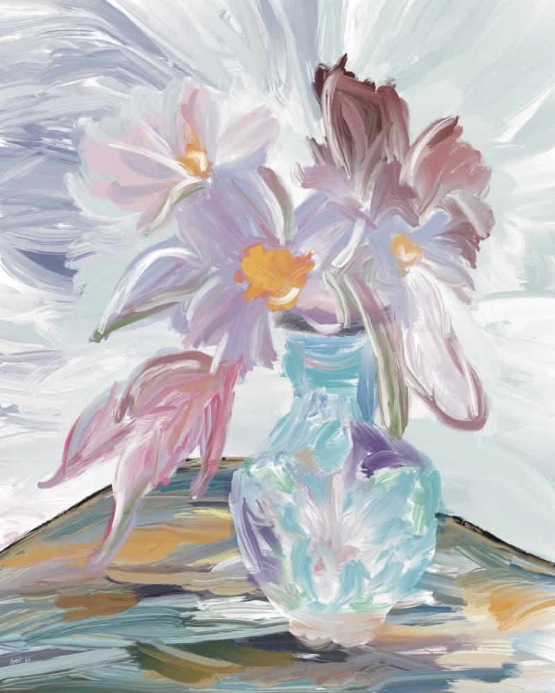 Abstract Floral Still Life by GIovanna Gil Alves — canvas wall art