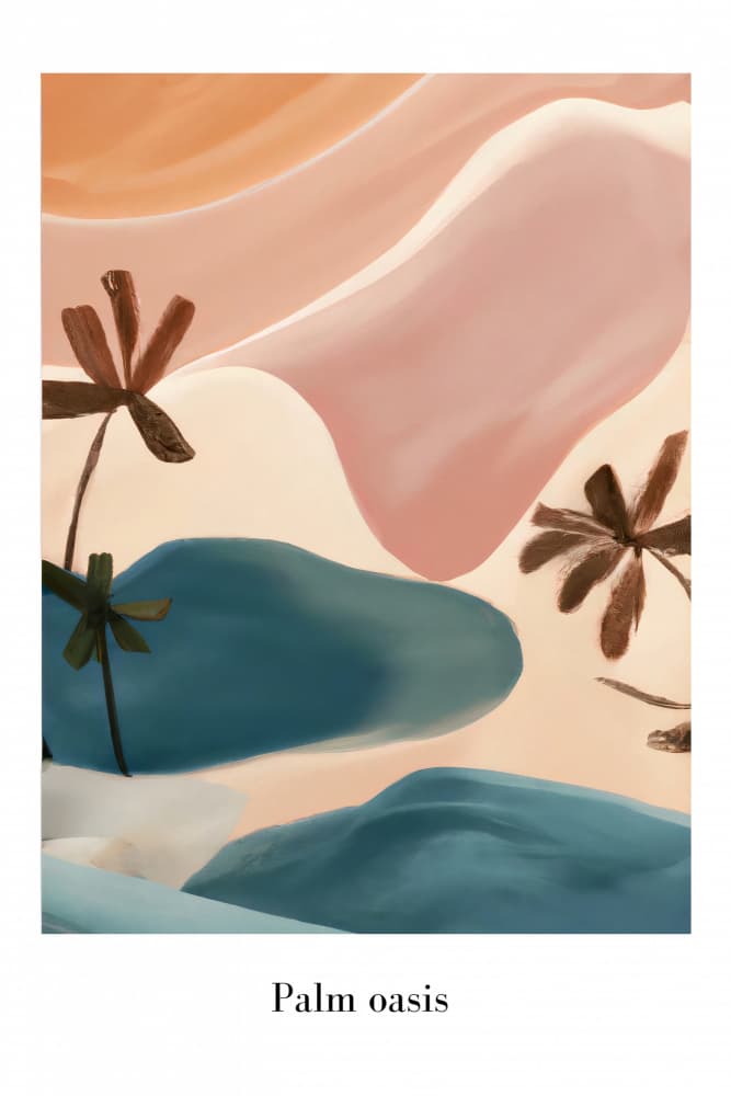 Dreamy Palm Oasis by Merel Takken — canvas wall art