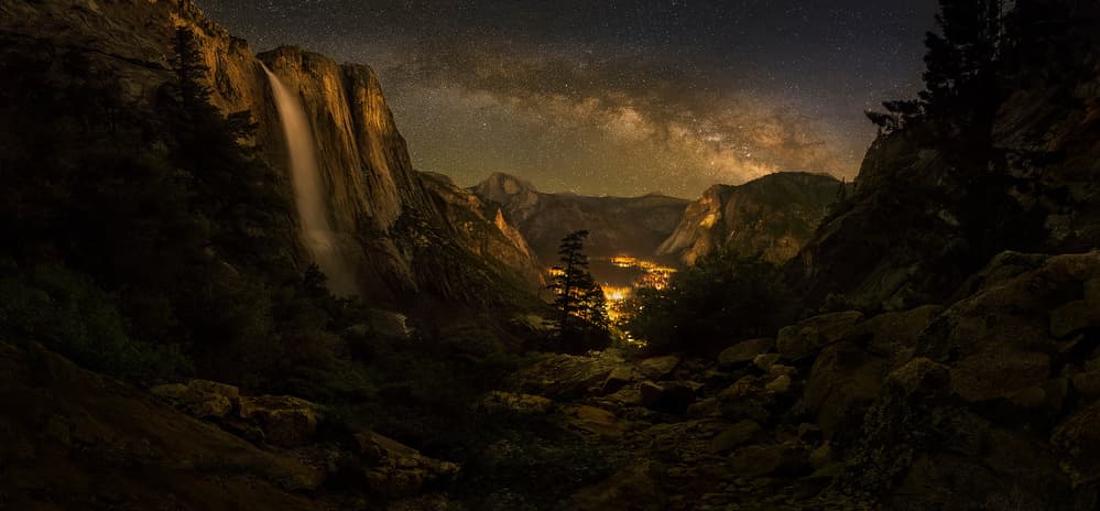 Yosemite Falls by Yan Zhang — canvas wall art