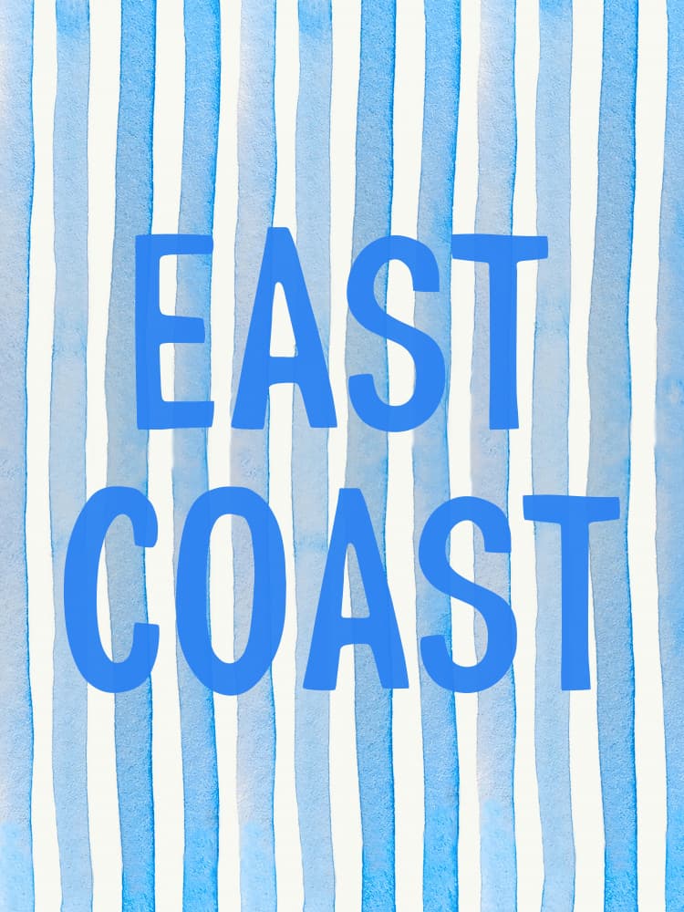 East Coast Blue Stripes by Jolly and Dash — canvas wall art
