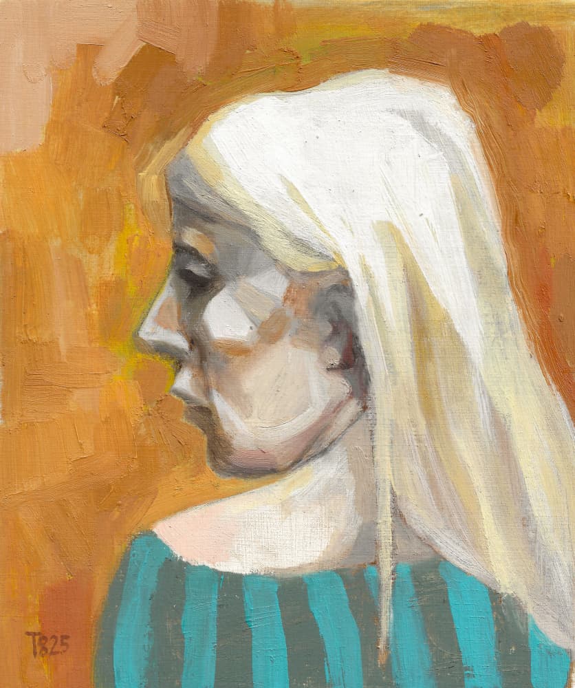 Pensive Blonde Woman by Tore Bahnson — canvas wall art