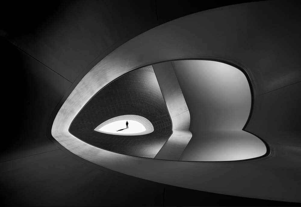 Architectural Light Silhouette by Jacqueline Hammer — canvas wall art