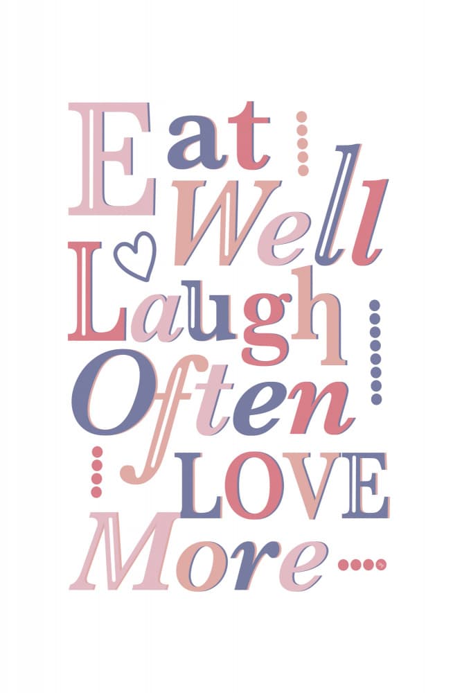 Eat Well Laugh Often Love More by Martina — canvas wall art