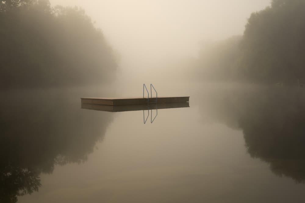 Misty Morning Dock by Jurij Bizjak — canvas wall art