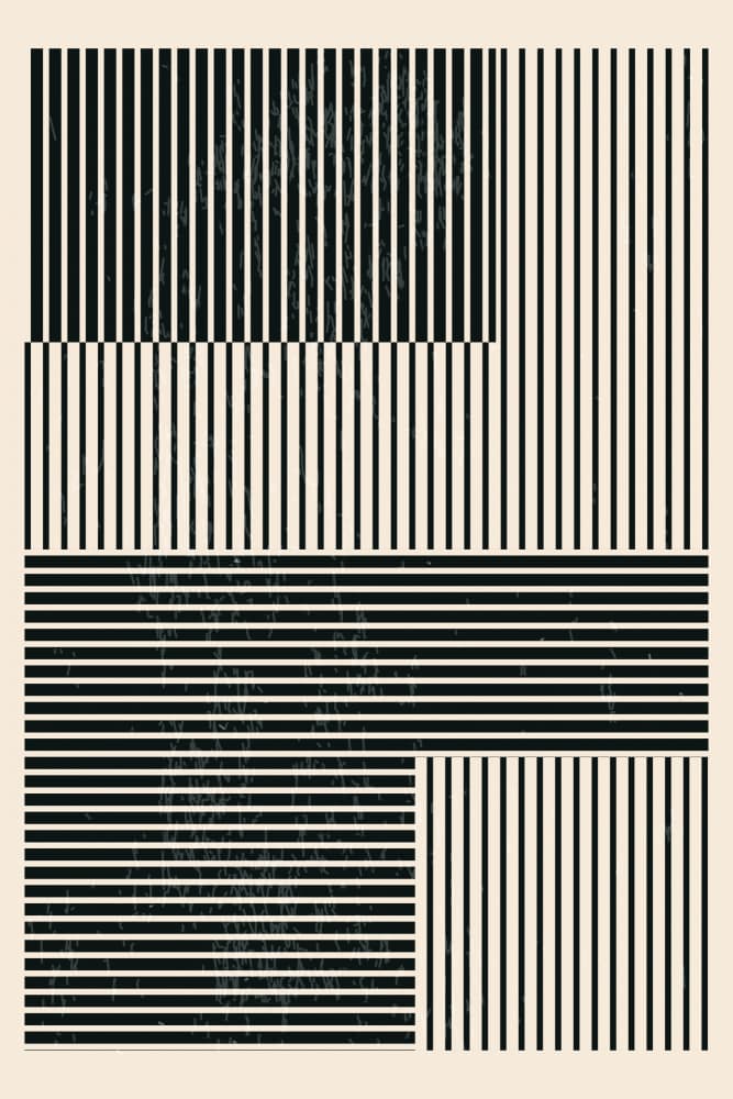 Geometric Black Stripes by jay stanley — canvas wall art