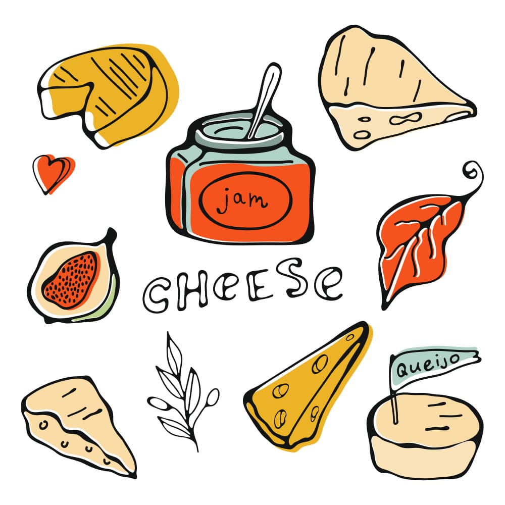 Delicious Cheese and Jam by Olga Galeeva — canvas wall art