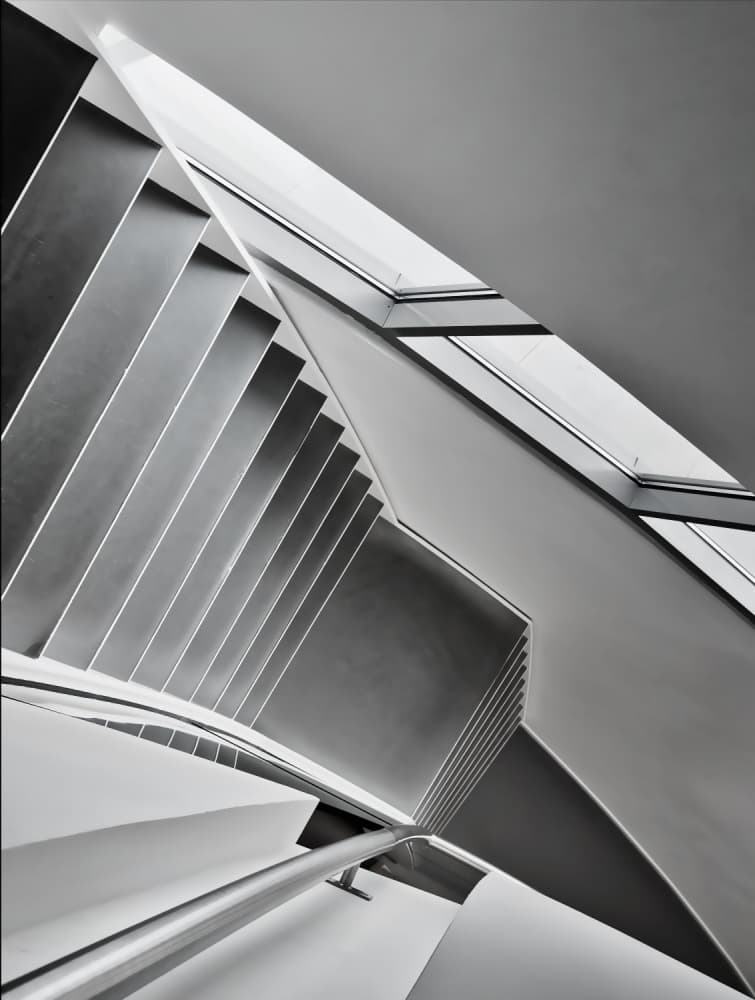 Stairwell Light and Shadow by Henk van Maastricht — canvas wall art
