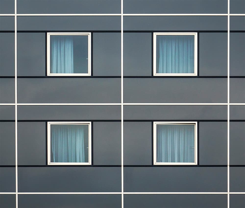 Urban Window Grid by Jef Van den Houte — canvas wall art