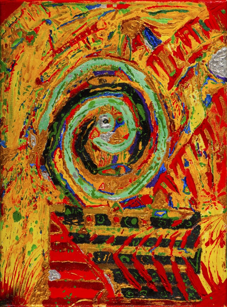 Vibrant Abstract Swirl by mnemonixART — canvas wall art