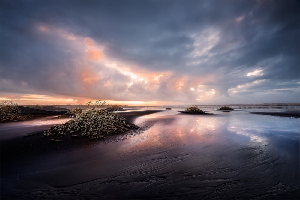 Reflected Sunset Beach by David Martin Castan — canvas wall art