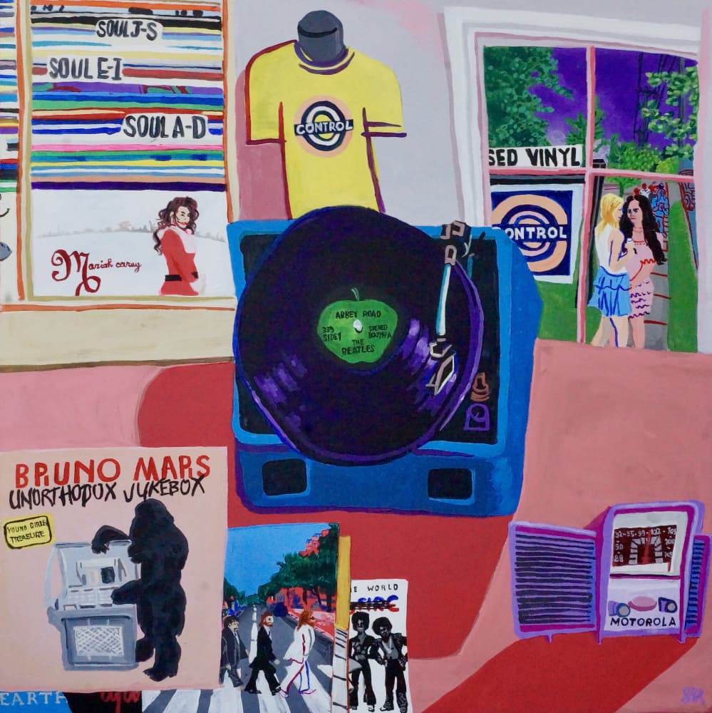 Retro Music Collection by Steve Spencer — canvas wall art