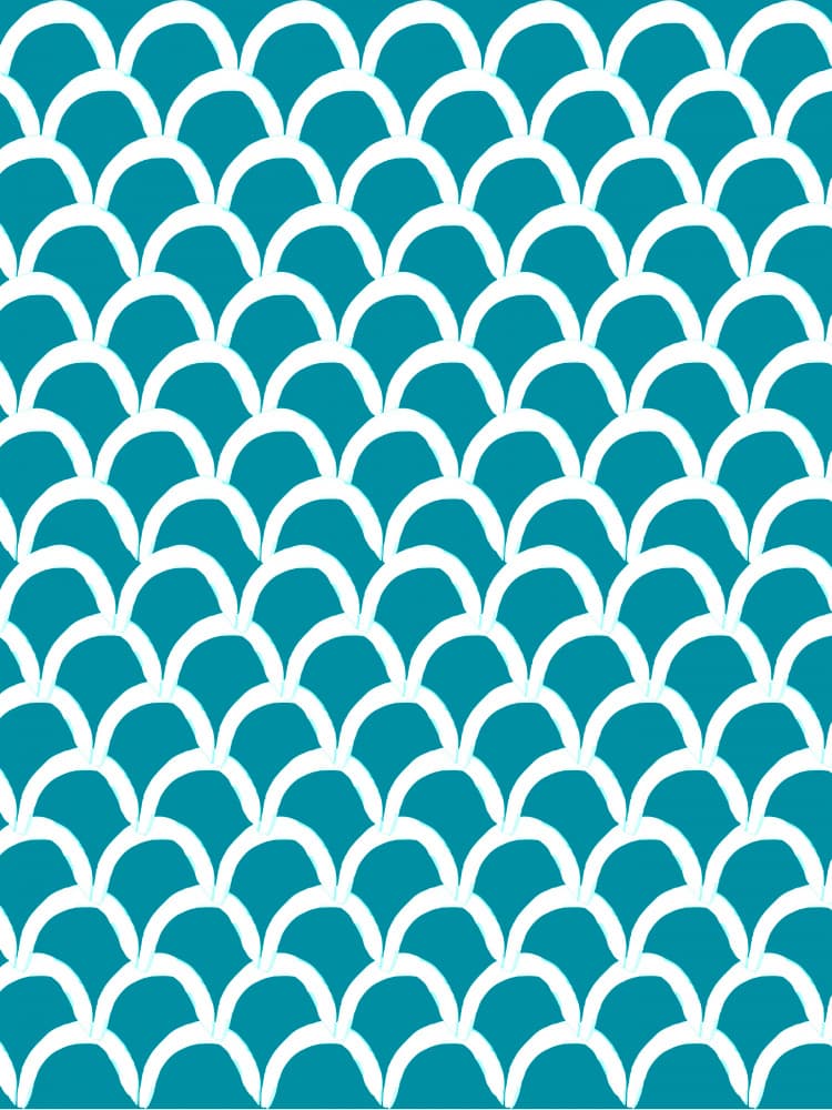 Mermaid Scale Pattern by Elizabeth C — canvas wall art