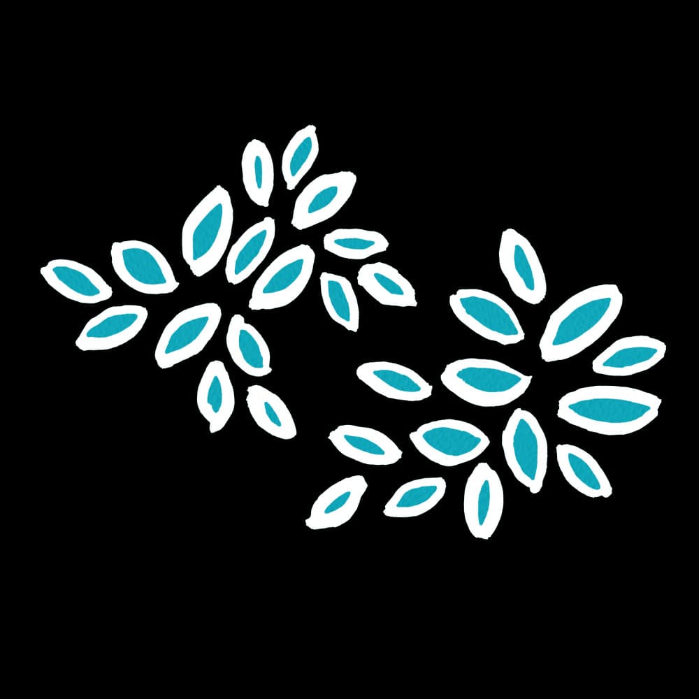 Abstract Teal Leaves by Michele Channell — canvas wall art