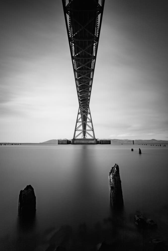 Monochrome Bridge Over Water by Li Ying — canvas wall art