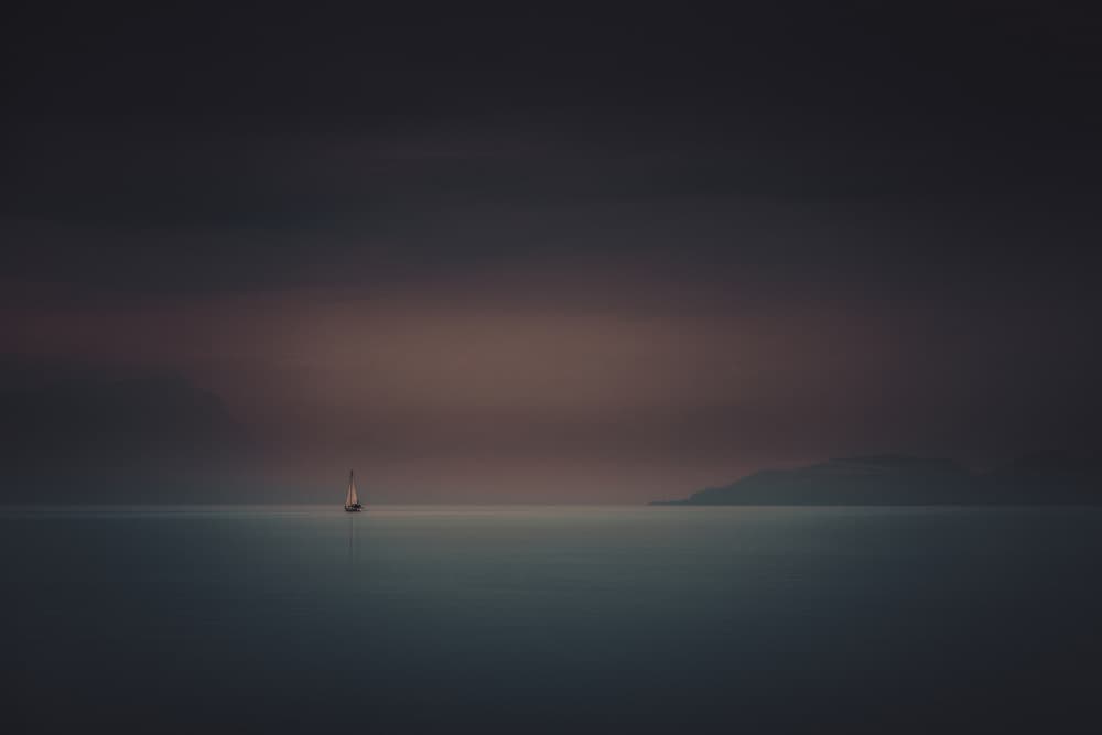 Serene Twilight Sail by Andrea Fraccaroli — canvas wall art