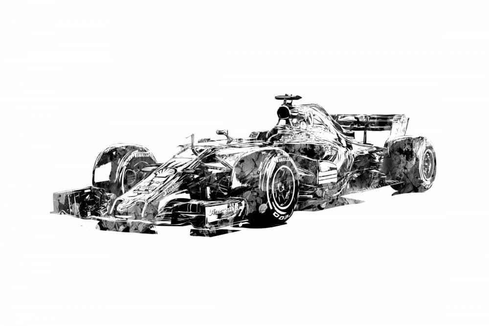 Dynamic F1 Race Car by Rafal Kulik — canvas wall art