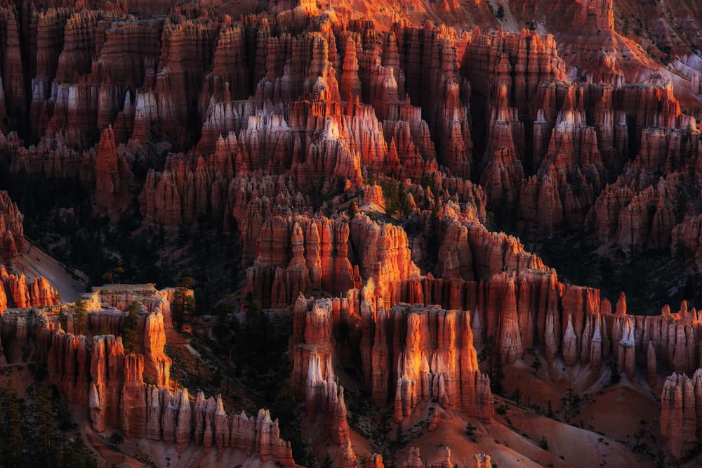 Sunlit Hoodoo Canyon by 李从军 / Austin Li — canvas wall art