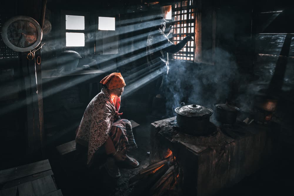 Rustic Kitchen Sunlight by Joseph Ng — canvas wall art