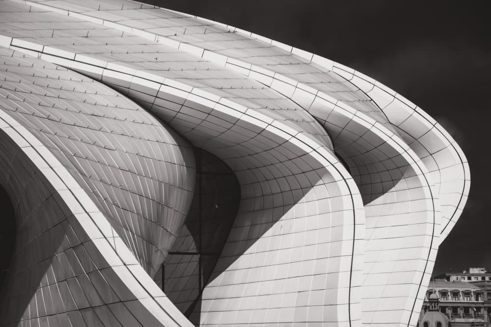 Dynamic Architectural Curves by Zina Heg — canvas wall art