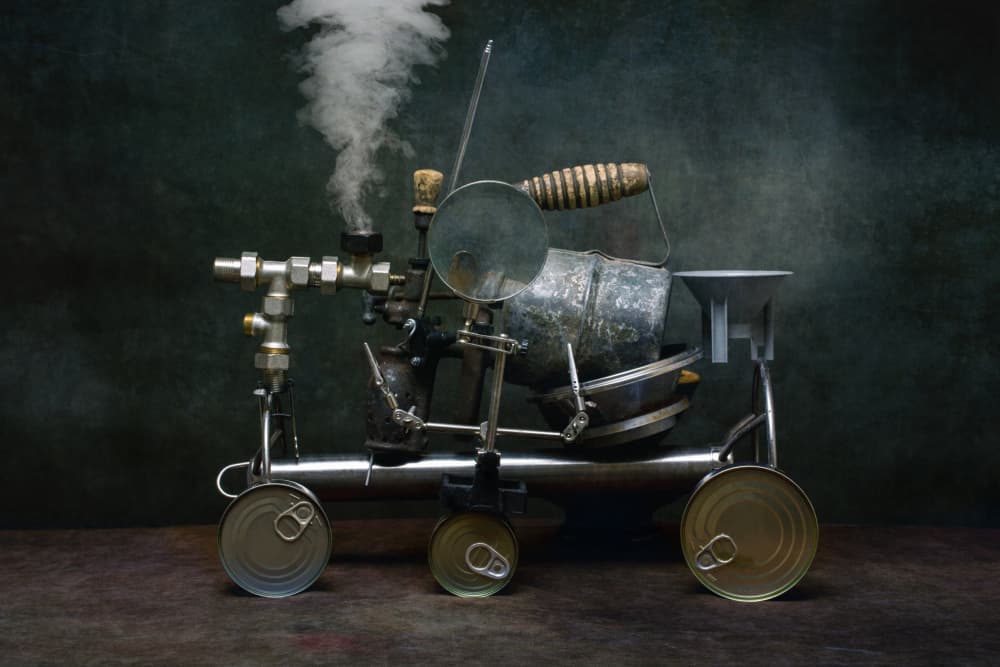 Steampunk Steam Machine by Brig Barkow — canvas wall art