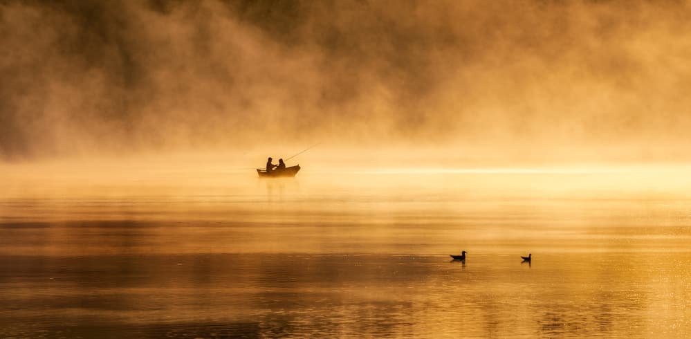 Golden Hour Fishing by Slawomir Kowalczyk AFRP  FIAP  IAAP — canvas wall art