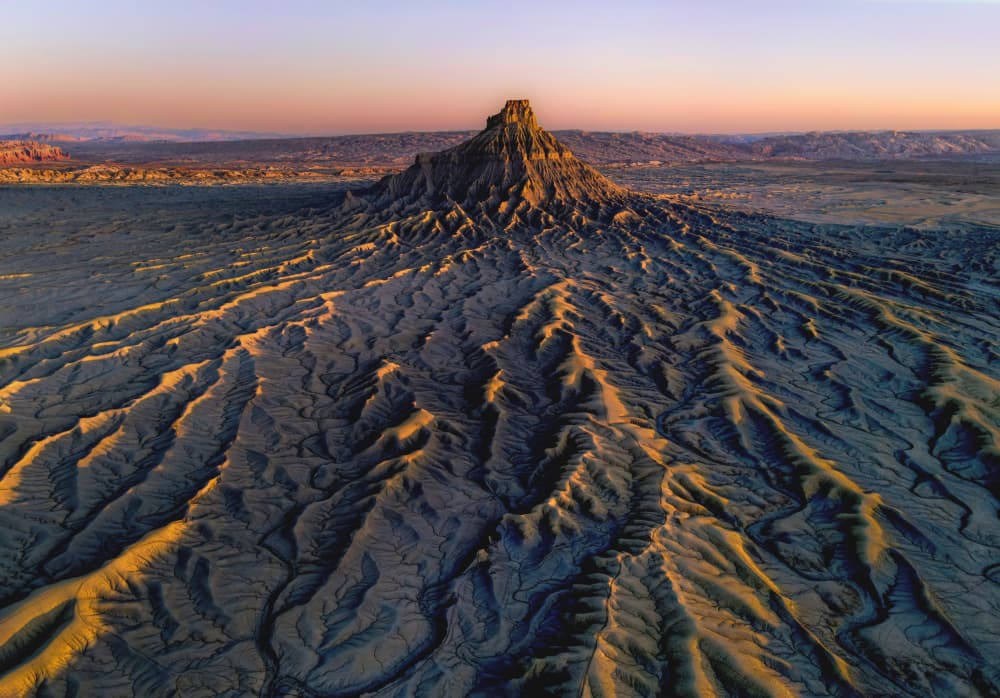 Golden Hour Desert Peak by Jie Jin — canvas wall art