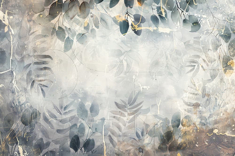 Faded Botanical Gold by Rafal Kulik — canvas wall art