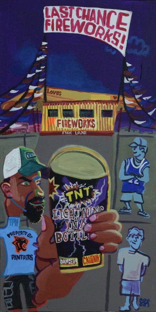 Last Chance Fireworks by Steve Spencer — canvas wall art