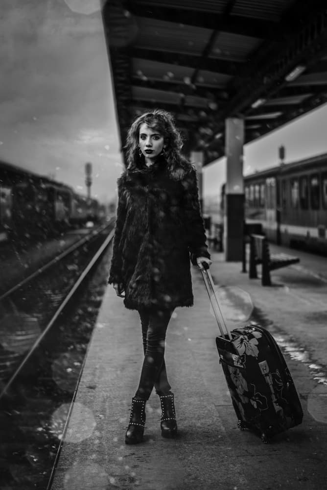 Dramatic Station Traveler by Doru Petrutiu — canvas wall art
