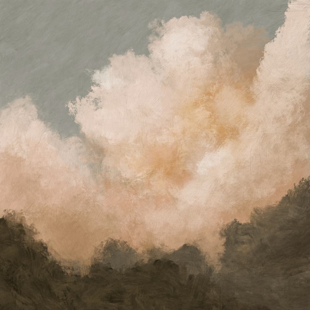 Serene Mountain Clouds by Dan Hobday — canvas wall art