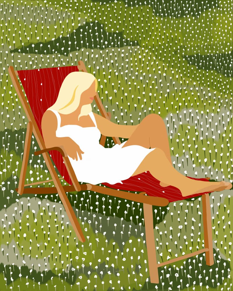 Summer Daydream in Field by Uma Gokhale — canvas wall art