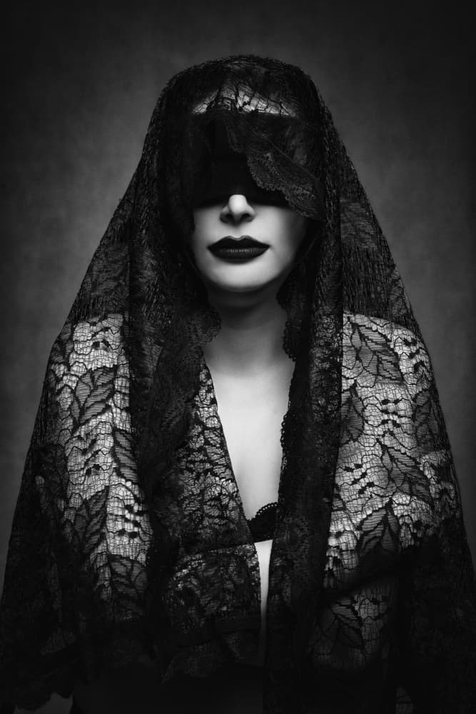 Dark Lace Mystery by Glamour Studio — canvas wall art