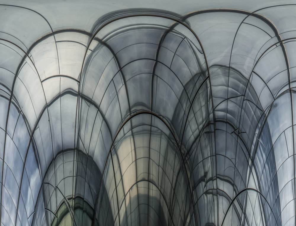 Curved Glass Architecture by Luc Vangindertael (laGrange) — canvas wall art