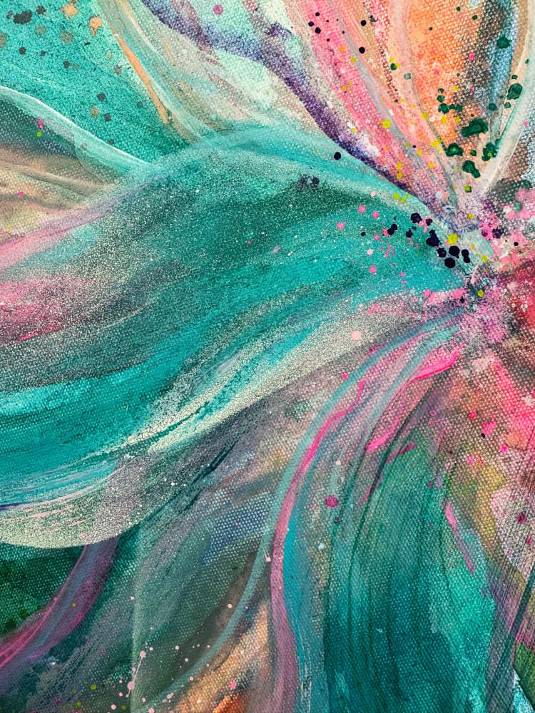 Vibrant Abstract Bloom by Anna Viklund — canvas wall art