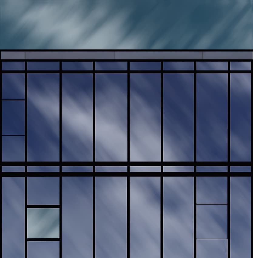 Modern Sky Reflections by Vladi Garcia — canvas wall art