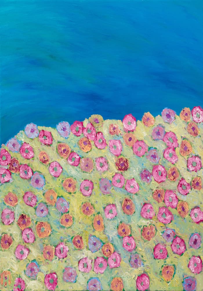 Vibrant Flower Field by Helen Joynson — canvas wall art
