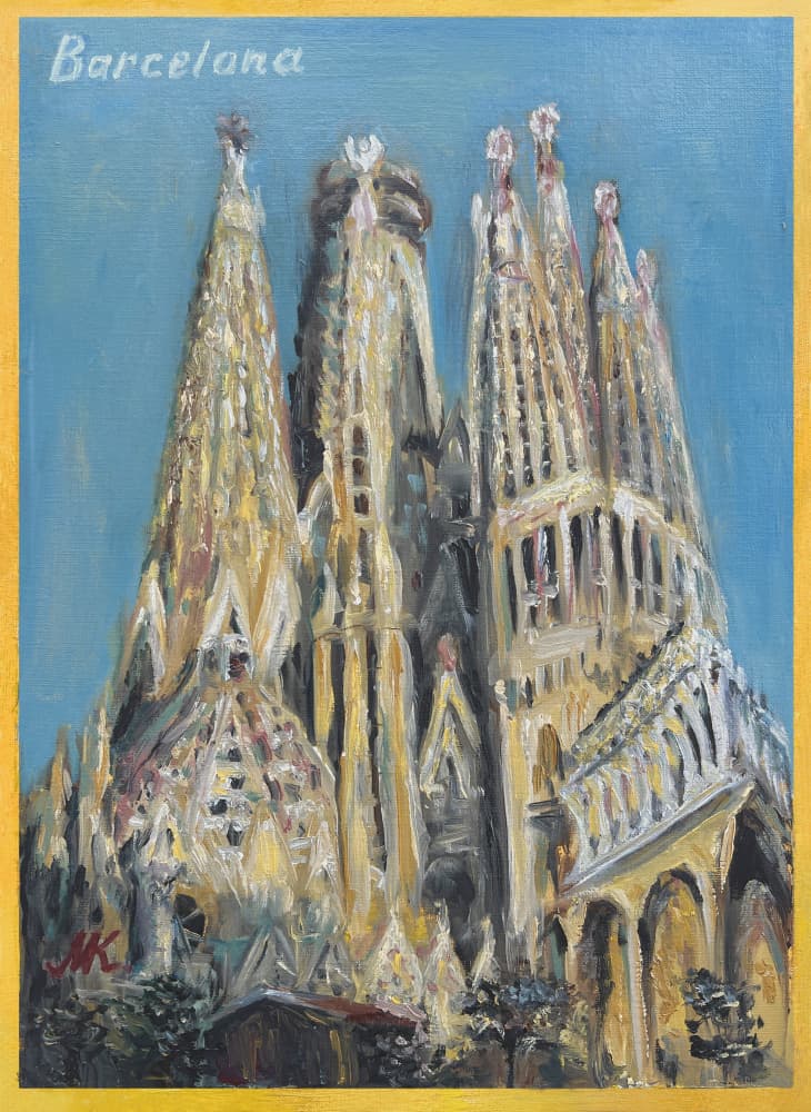 Sagrada Familia Barcelona by Marina Kozyr — canvas wall art