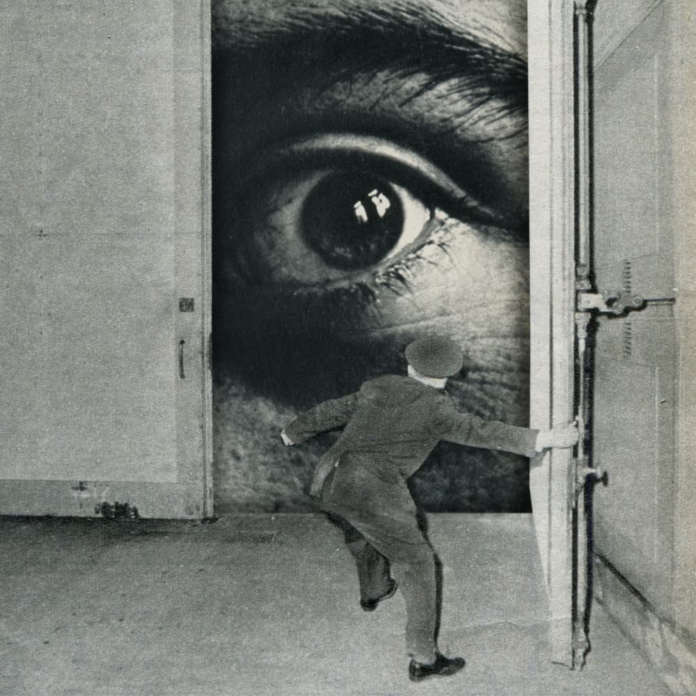 Surreal Gaze Beyond Door by Sammy Slabbinck — canvas wall art