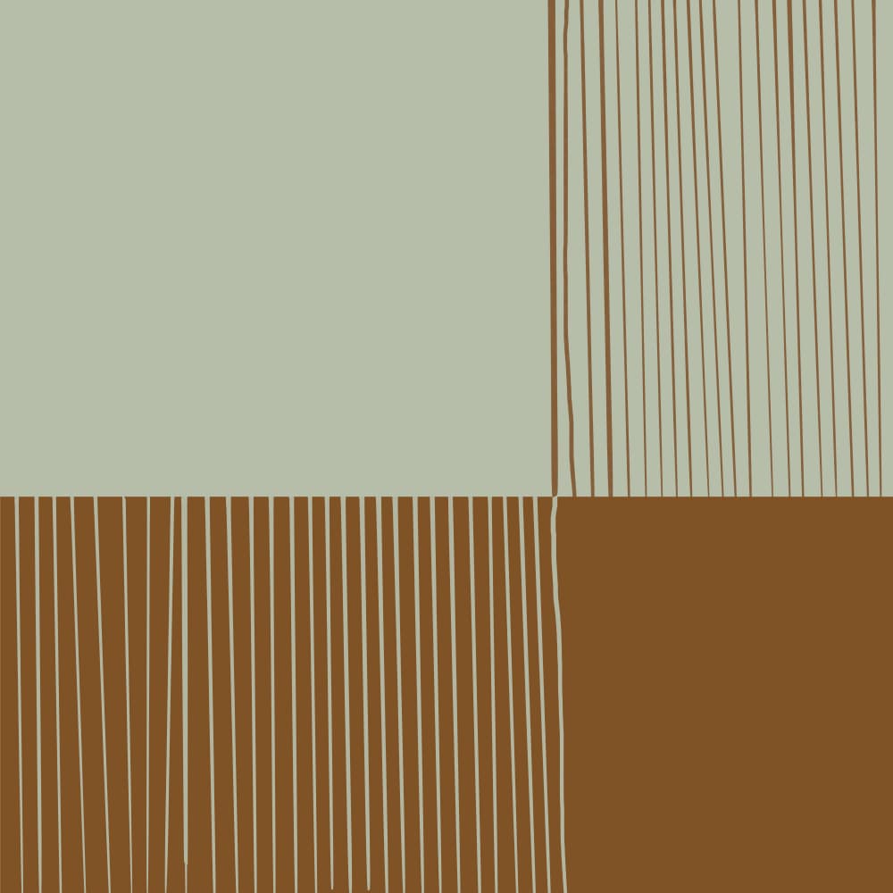 Brown Green Geometric Lines by Nilesh Kulkarni — canvas wall art
