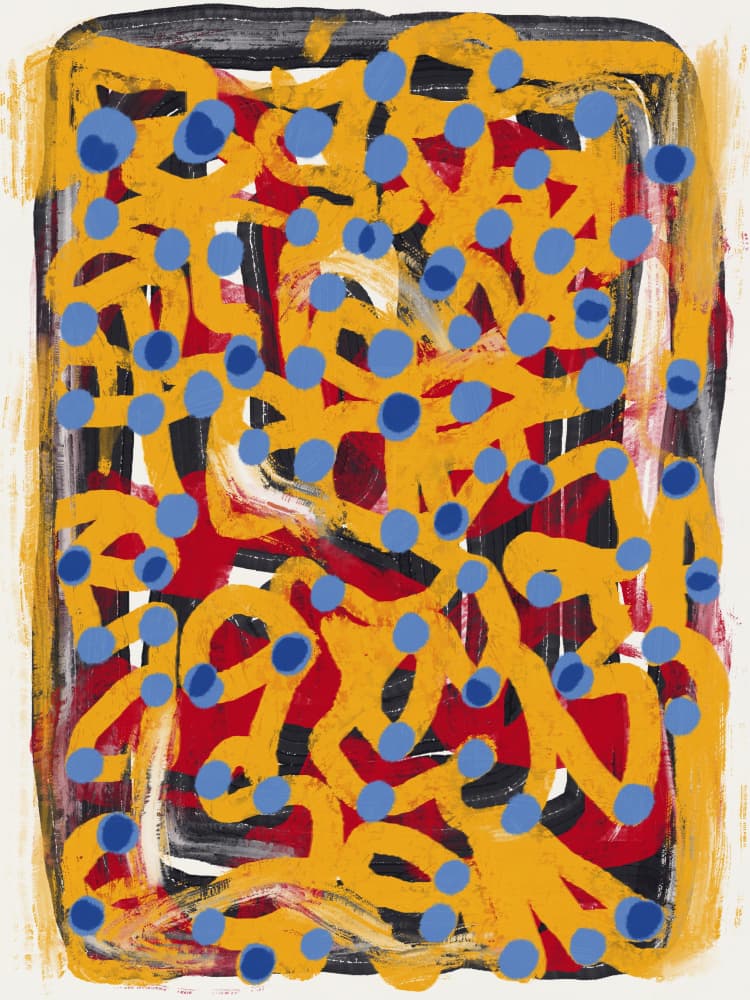 Vibrant Abstract Maze by Little Dean — canvas wall art