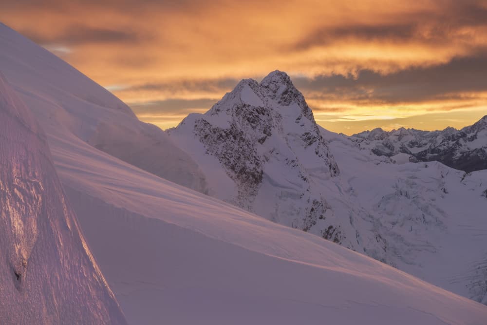 Alpenglow Mountain Sunset by Yan Zhang — canvas wall art
