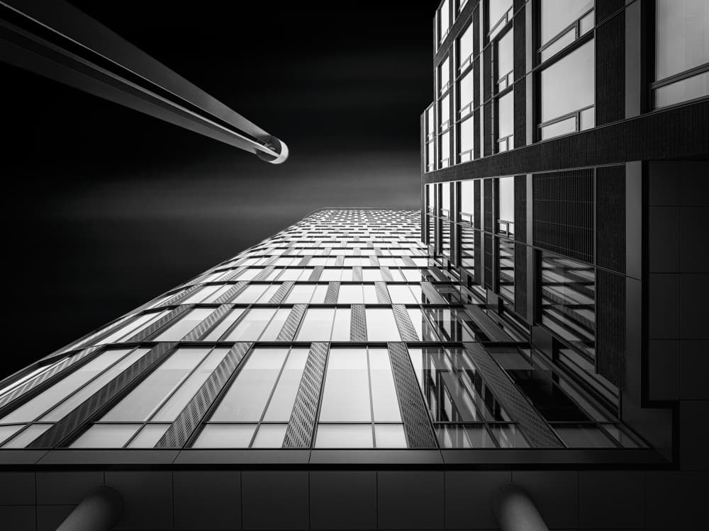 Modern Skyscraper Geometry by Karol Važan — canvas wall art