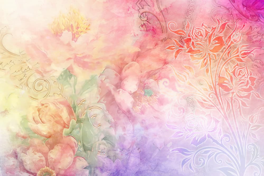 Dreamy Watercolor Flowers by Rafal Kulik — canvas wall art