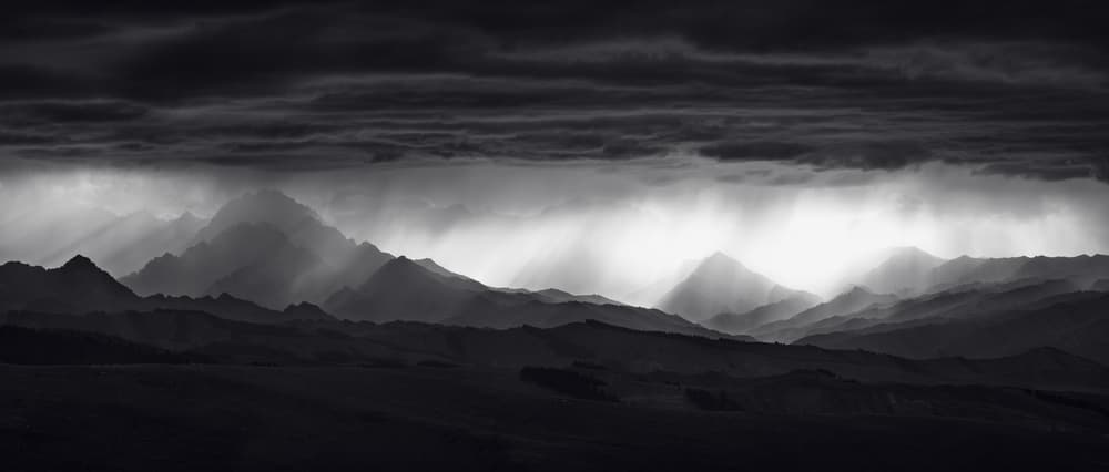 Dramatic Mountain Light by Ke Liu — canvas wall art